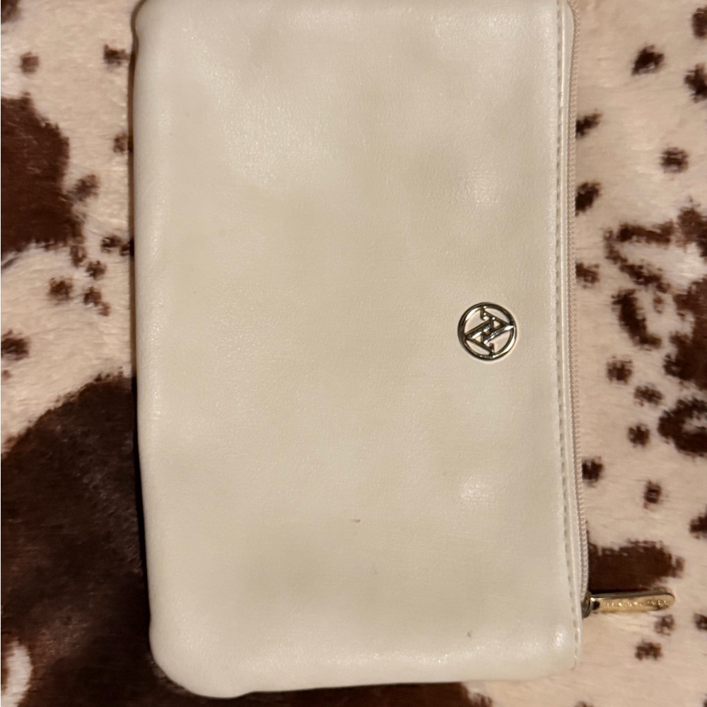 White Clutch with Gold Logo